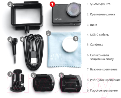 Экшн-камера SJCAM SJ10 Pro (синий)