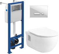 

Унитаз подвесной с инсталляцией Lucco, Brilla Rim Art 100614-101 + S-IN-MZ-VECTOR + P-BU-INT/Wh