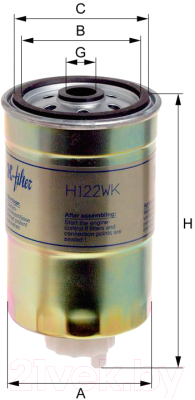 Топливный фильтр Hengst H122WK