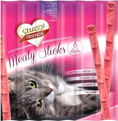 Лакомство для кошек Stuzzy Friends с говядиной (30г)