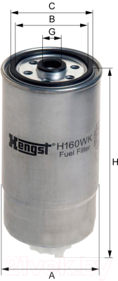 Топливный фильтр Hengst H160WK