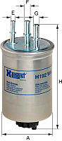 Топливный фильтр Hengst H192WK - 