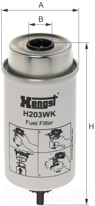 Топливный фильтр Hengst H203WK