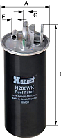 Топливный фильтр Hengst H206WK - 