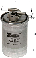 Топливный фильтр Hengst H223WK - 