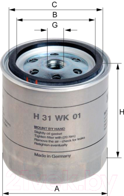 Топливный фильтр Hengst H31WK01
