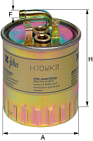 Топливный фильтр Hengst H70WK11 - 
