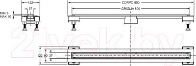 Трап для душа Bonomini L80 6825HX80S