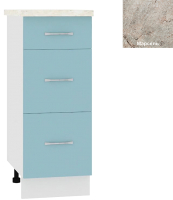 Шкаф-стол кухонный Кортекс-мебель Корнелия Мара НШ30р3ш (голубой/марсель) - 