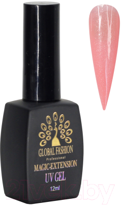 Моделирующий гель для ногтей Global Fashion Magic-Extension с шиммером 12 (12мл)