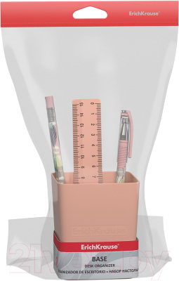 Настольный набор Erich Krause Base. Powder / 55703 (персиковый)