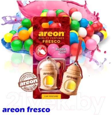 Ароматизатор автомобильный Areon Fresco Bubble Gum / ARE-FRTN07