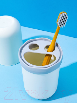 Изображение товара Набор стаканов для зубной щетки и пасты Miniso 7653 (белый)
