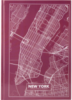 Записная книжка Axent Maps New York А4 / 8422-543 (96л, розово-коричневый) - 