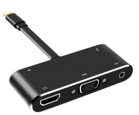 Адаптер ORIENT USB-C - HDMI +VGA+Audio+USB3.0+PD / C032 - 