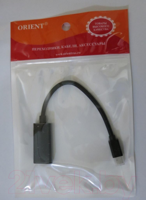 Кабель/переходник ORIENT MiniDisplayPort (M) - HDMI (F) / C302 (0.2м)