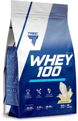 Протеин Trec Nutrition Whey 100 (900 грамм, ваниль)