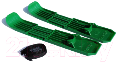 Мини-лыжи Престиж Пластиковые с креплением детские зеленые / ML01-GREEN