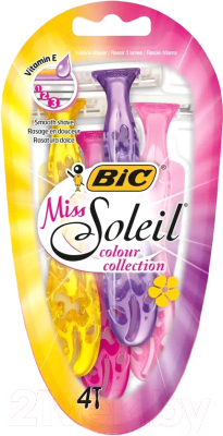Набор бритвенных станков Bic Miss Soleil Colour (4шт)