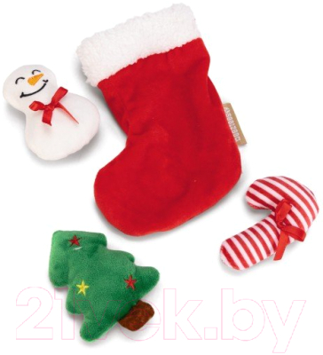 Набор игрушек для кошек Beeztees Рождественский чулок / 2400009 (красный)