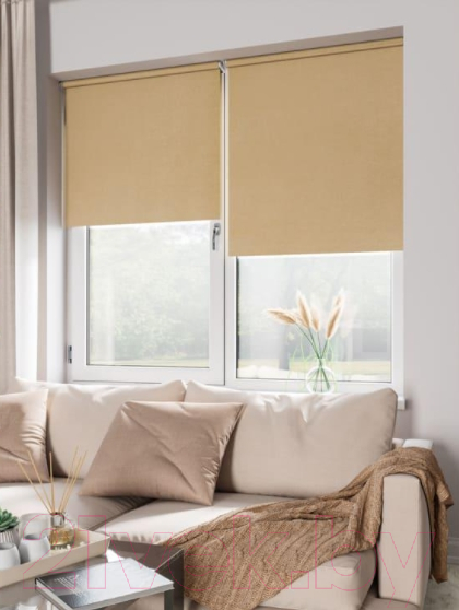 Рулонная штора LEGRAND Блэкаут 140x175 / 58 067 572 (латте) — фото 3