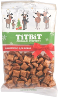 Лакомство для собак TiTBiT Новогодняя коллекция. Подушечки с индейкой и паштетом / 23068 (95г) - 
