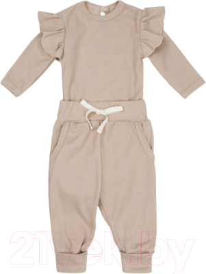 Комплект одежды для малышей Amarobaby Fashion / AB-OD21-FS2/03-62 (бежевый, р. 62)