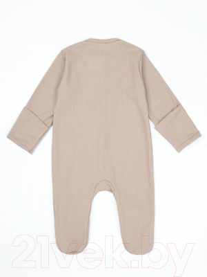 Комбинезон для малышей Amarobaby Fashion / AB-OD21-FS3/03-56 (бежевый, р. 56)