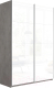 Шкаф-купе ТриЯ Траст СШК 2.140.70-15.15 2-х дверный (бетон/стекло белый глянец) - 