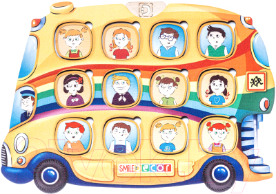 Развивающая игра Smile Decor Автобус. Логопедический городок / П255