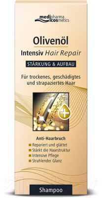 Шампунь для волос Medipharma Cosmetics Olivenol Intensiv для восстановления волос  (200мл)