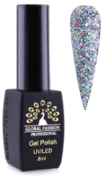 Гель-лак для ногтей Global Fashion Diamond Ball 001 (8мл) - 