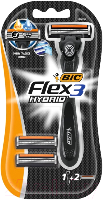 Бритвенный станок Bic Flex 3 Hybrid (+ 2 кассеты)