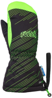 Варежки лыжные Reusch Maxi R-Tex XT Mitten / 4985515-7781 (р-р 3, Black/Green Gecko) - 