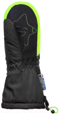 Варежки лыжные Reusch Maxi R-Tex XT Mitten / 4985515-7781 (р-р 3, Black/Green Gecko)
