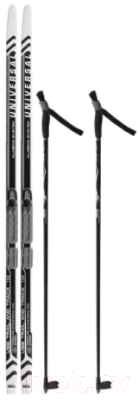 Комплект беговых лыж STC Step 0075 150/110 (черный/белый)