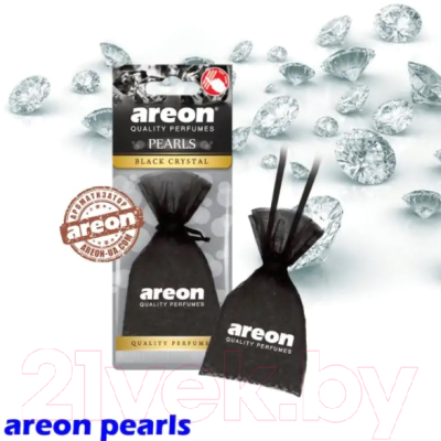 Ароматизатор автомобильный Areon Pearls Black Crystal / ARE-ABP01