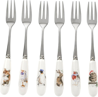 

Набор десертных вилок Royal Worcester, Wrendale Designs Christmas Лесные жители / WNB1102-XG