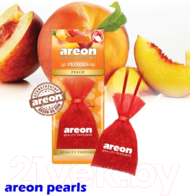 Ароматизатор автомобильный Areon Pearls Peach / ARE-ABP10