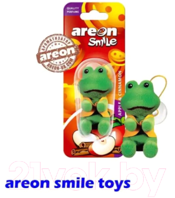 Ароматизатор автомобильный Areon Smile Blister Toy Apple & Cinnamon / ARE-ASB01
