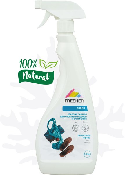Дезодорант для одежды Fresher Удаление запахов для спортивной одежды и экипировки (750мл)
