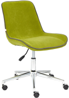 Кресло офисное Tetchair Style флок (оливковый) - 