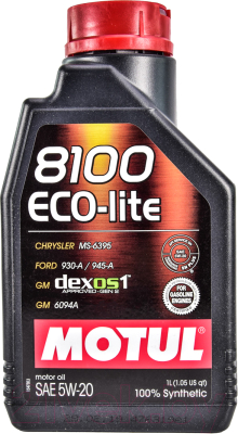 Моторное масло Motul 8100 Eco-lite 5W20 / 109102 (1л)