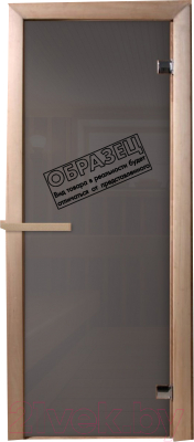 Стеклянная дверь для бани/сауны Doorwood Графит 190x70.6 (хвоя)