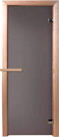Стеклянная дверь для бани/сауны Doorwood 190x70.6 (графит матовая) - 