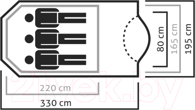 Изображение товара Палатка Salewa Alpine Hut III Tent / 5603-5311 (Cactus/Grey)