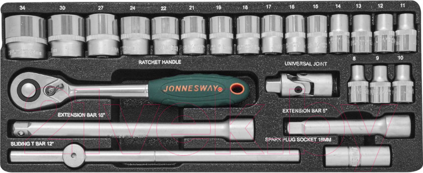 Набор головок слесарных Jonnesway S04H4724S