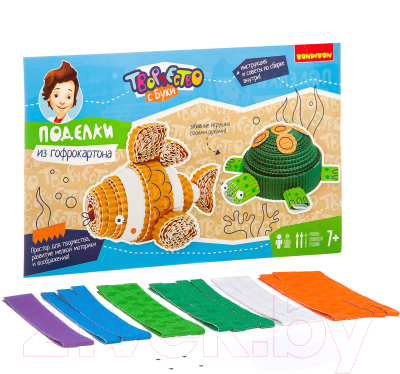 Изображение товара Набор для творчества Bondibon Поделки из гофрокартона. Черепашка и рыбка / ВВ3051