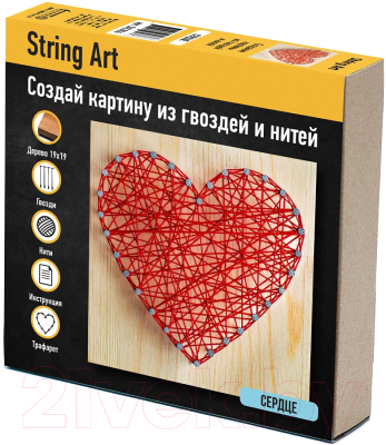 

Набор для творчества "изонить" String Art, Сердце SAC006