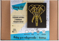 

Набор для творчества "изонить" String Art, Слон минимализм A4М003